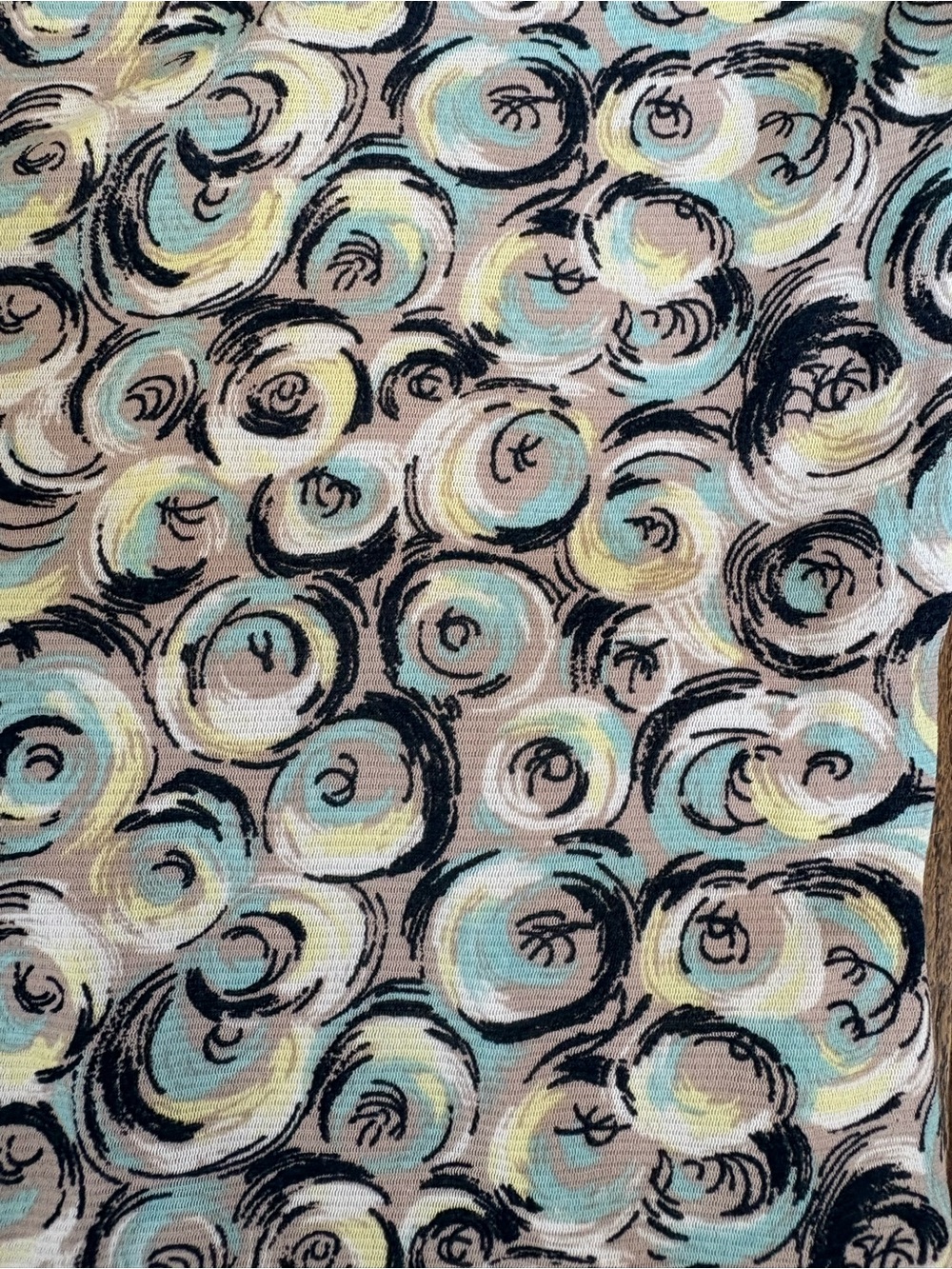 Patterned Twist-Front V-Neck Top - Multi-Color - Picture 3 of 5